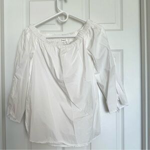 BeachLunchLounge White 3/4 Sleeve Off-Shoulder Blouse – Size S